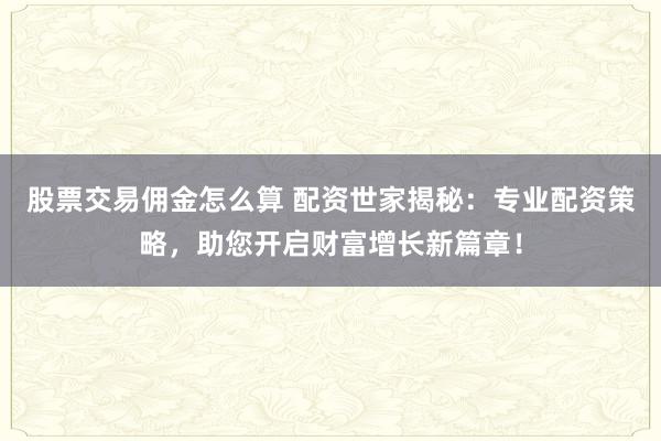 股票交易佣金怎么算 配资世家揭秘：专业配资策略，助您开启财富增长新篇章！