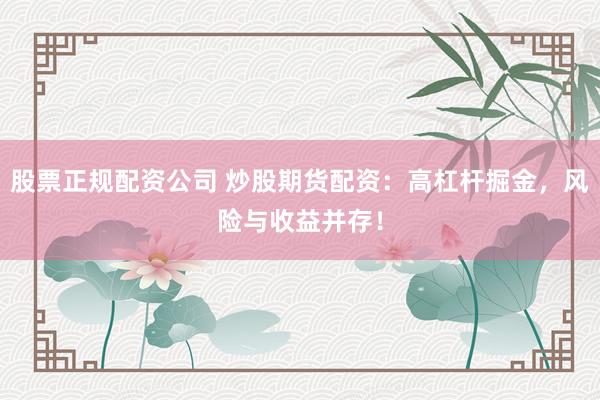 股票正规配资公司 炒股期货配资：高杠杆掘金，风险与收益并存！