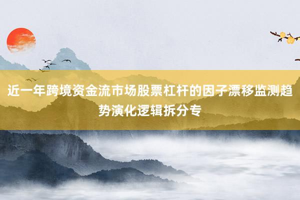 近一年跨境资金流市场股票杠杆的因子漂移监测趋势演化逻辑拆分专