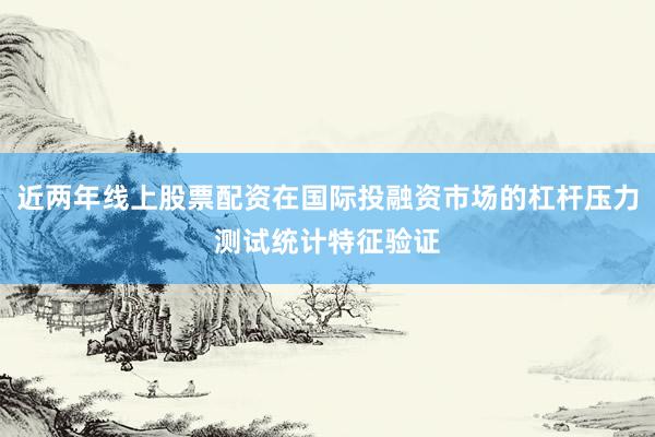 近两年线上股票配资在国际投融资市场的杠杆压力测试统计特征验证