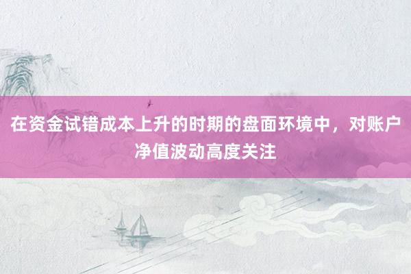 在资金试错成本上升的时期的盘面环境中，对账户净值波动高度关注