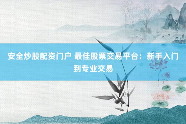 安全炒股配资门户 最佳股票交易平台:新手入门到专业交易